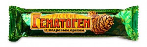 Гематоген Русский с кедровым орехом в шоколадной глазури 40 г