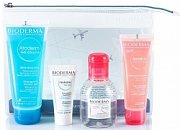 Bioderma Набор Travel: Sensibio H2O Мицеллярная вода очищающая 100 мл+Очищающий успокаивающий гель Sensibio Gel Moussant  45мл+Масло защитное для душа Huile De Douche 100мл+Сыворотка увлажняющая Hydrabio Serum 15 мл