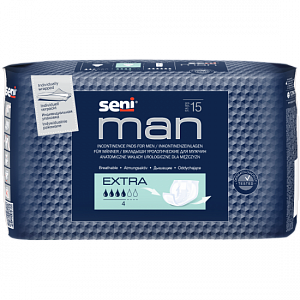 Seni Man Extra Вкладыши урологические для мужчин 15 шт.