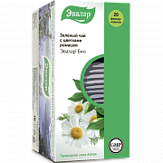 Чай Эвалар Био Зеленый с цветками ромашки фильтр-пакетики 20 шт.