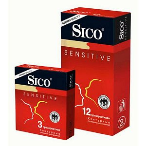 Sico Презервативы Sensitive контурные 3 шт.