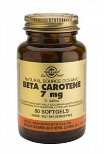Солгар Бета-каротин 7 мг капсулы 60 шт. (БАД)