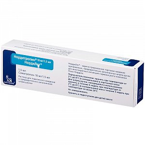 Нордитропин НордиЛет раствор для подкожного введения 10 мг/1,5 мл картридж в шприц-ручке 1,5 мл