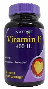 Natrol Витамин Е 400 МЕ капсулы 60 шт. (БАД)