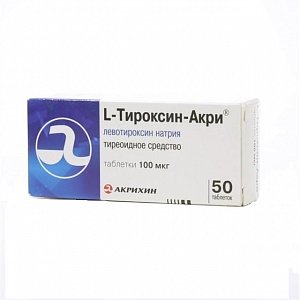 L-тироксин-Акри таблетки 100 мкг 50 шт.