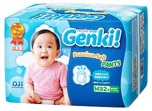 Genki Подгузники-трусики Premium Soft M (7-10 кг) 32 шт.