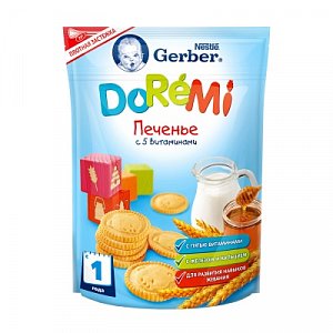 Gerber DoReMi Печенье с 5 витаминами с 12 мес. 180 г