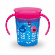 Munchkin Поильник-чашка Miracle 360 177 мл 6м+ Голубая чашка Розовые ручки