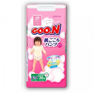 GooN Подгузники-трусики 12-20 кг 36 шт. для девочек