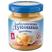 Бабушкино лукошко Пюре цыпленок с 6 мес. 100 г