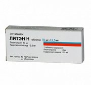 Литэн Н таблетки 20 мг + 12,5 мг 30 шт