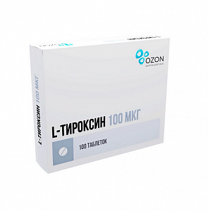 L-тироксин таблетки 100 мкг 100 шт.