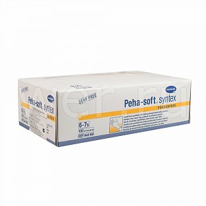 Peha-Soft Перчатки виниловые безлатексные нестерильные неопудренные размер S 100 шт. (50 пар)