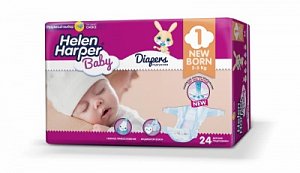 Helen Harper Подгузники Baby Newborn 2-5 кг, 24 шт.