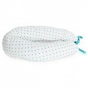 Mama`s Helper Подушка для кормления Premium Белая в голубой горошек Mama`s Helper Подушка для кормления Premium Белая в голубой горошек