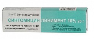 Синтомицин линимент 10% 25 г Зеленая Дубрава