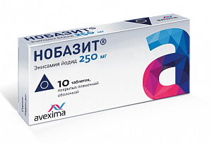 Нобазит таблетки покрытые пленочной оболочкой 250 мг 10 шт.