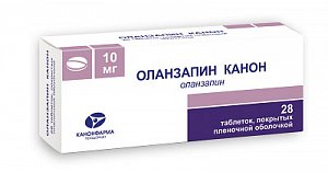 Оланзапин Канон таблетки покрытые пленочной оболочкой 10 мг 28 шт.