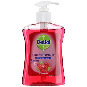 Dettol Мыло жидкое для рук антибактериальное с ароматом малины 250 мл
