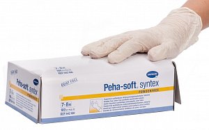 Peha-Soft Перчатки виниловые безлатексные нестерильные неопудренные размер M 100 шт. (50 пар)