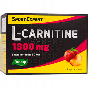 СпортЭксперт L-карнитин 1800 мг раствор флакон 50 мл 6 шт.