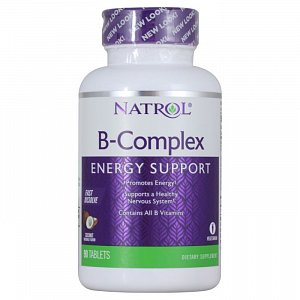 Natrol B-Комплекс Fast Dissolve таблетки быстрорастворимые 90 шт. со вкусом кокоса Комплекс витаминов В (БАД)