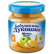 Бабушкино лукошко Пюре яблоки и бананы с 6 мес. 100 г