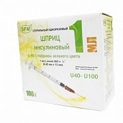 Шприц инсулиновый (u-40 - u-100 ) одноразовый 1 шт.
