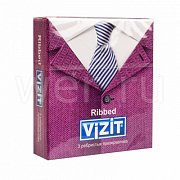 Vizit Презервативы Ribbed ребристые 3 шт.
