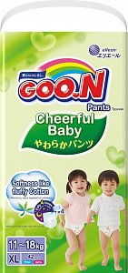 GooN Подгузники-трусики Cheerful XL 11-18 кг 42 шт.