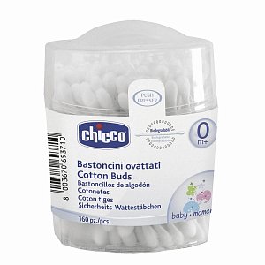 Chicco Ватные палочки без ограничителя 160 шт.
