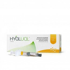 Hyalual Имплантат инъекционный 1.1% шприц 1 мл 1 шт.