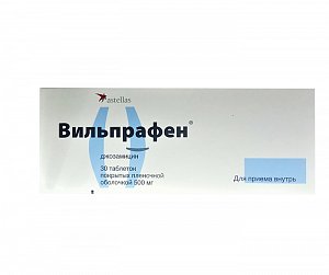 Вильпрафен таблетки покрытые пленочной оболочкой 500 мг 30 шт.