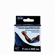 SFM Кинезиотейп 5х500 см Чёрный (диспенсер) в коробке