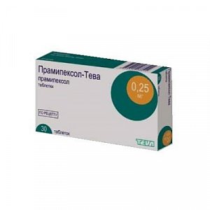 Прамипексол-Тева таблетки 0,25 мг 30 шт.