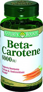 Nature`s Bounty Бета-каротин капсулы 6000 МЕ 60 шт. (БАД)