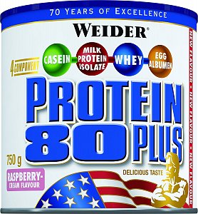 Weider Protein 80+ 750 г малина-крем банка