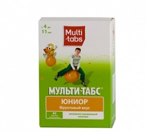 Мульти-табс Юниор таблетки жевательные 60 шт. фруктовый вкус