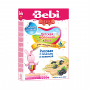 Bebi Premium Каша молочная для полдника Печенье и ежевика, рисовая с 6 мес. 200 г