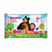 Маша и медведь Влажные салфетки 20 шт