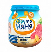 ФрутоНяня Пюре Говядина с овощами с 8 мес. 100 г ФрутоНяня Пюре Говядина с овощами с 8 мес. 100 г