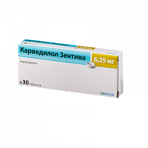 Карведилол Зентива таблетки 6,25 мг 30 шт.