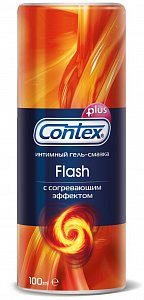Contex Plus Гель-смазка Flash с согревающим эффектом 100 мл