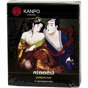 Kanpo Презервативы Ребристые 3 шт. черная упаковка