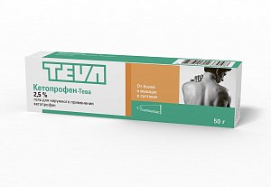 Кетопрофен-Тева гель для наружного применения 2,5% туба 50 г