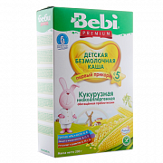 Bebi Premium Каша молочная Кукурузная низкоаллергенная с пребиотиками с 5 мес. 200 г Bebi Premium Каша молочная Кукурузная низкоаллергенная с пребиотиками с 5 мес. 200 г
