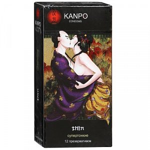 Kanpo Презервативы Thin супертонкие 12 шт. черная упаковка