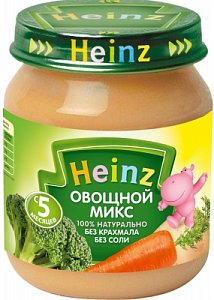 Heinz Пюре Овощной микс с 5 мес. 120 г