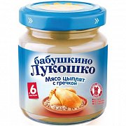 Бабушкино лукошко Пюре мясо цыплят с гречневой крупой с 6 мес. 100 г
