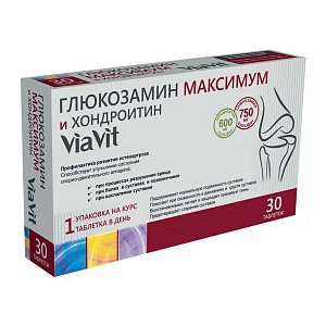 Глюкозамин Максимум и хондроитин таблетки 30 шт. Via Vit